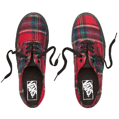 Vans Plaid Mix Authentic Classic Mens Womens - (Plaid Mix) Red/Black VA38EMU5P Shoes