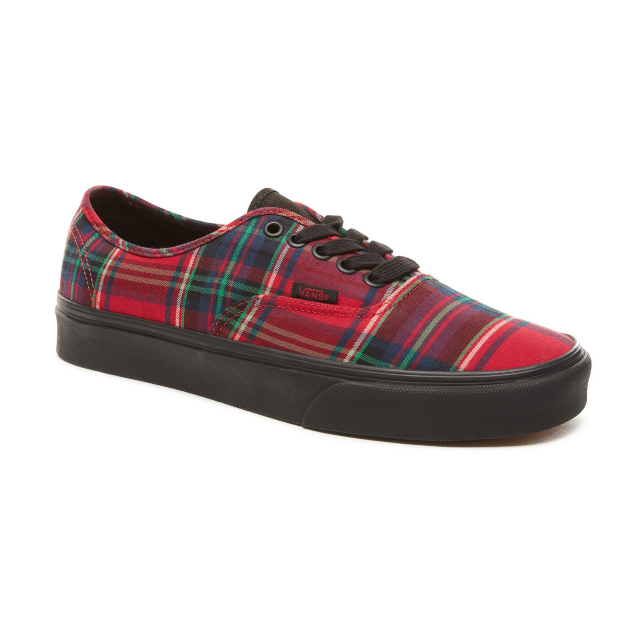 Vans Plaid Mix Authentic Classic Mens Womens - (Plaid Mix) Red/Black VA38EMU5P Shoes