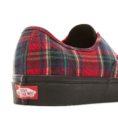 Vans Plaid Mix Authentic Classic Mens Womens - (Plaid Mix) Red/Black VA38EMU5P Shoes