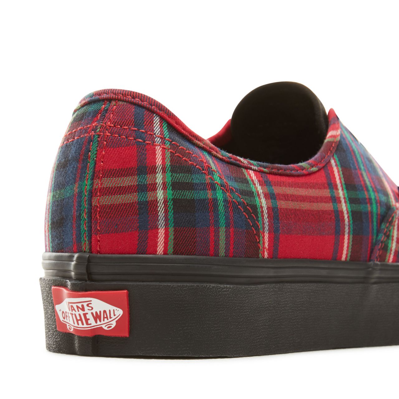 Vans Plaid Mix Authentic Classic Mens Womens - (Plaid Mix) Red/Black VA38EMU5P Shoes