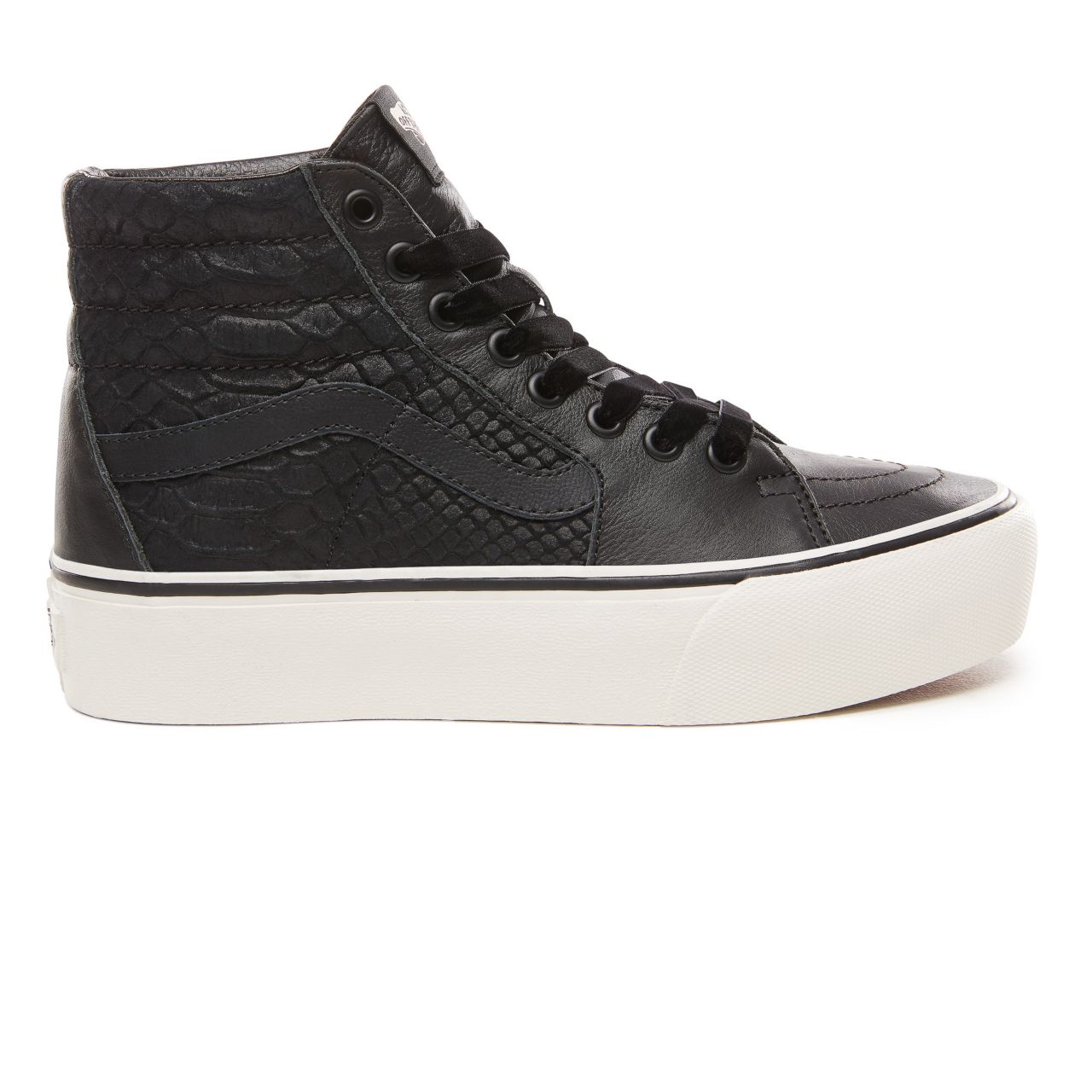 Vans Leather Sk8-Hi Platform 2.0 Classic Womens - (Leather) Snake/Black VN0A3TKNUQF Shoes