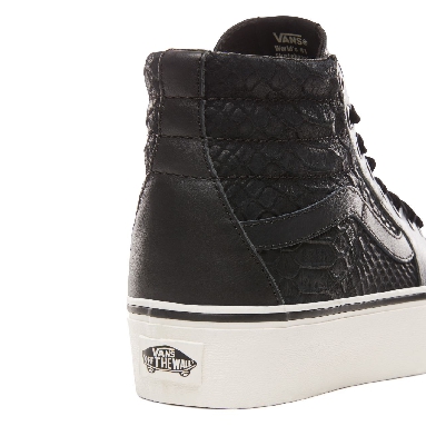 Vans Leather Sk8-Hi Platform 2.0 Classic Womens - (Leather) Snake/Black VN0A3TKNUQF Shoes