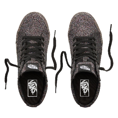 Vans Rainbow Glitter Sk8-Hi Classic Womens - (Rainbow Glitter) Black/Black VN0A38GEUKN Shoes