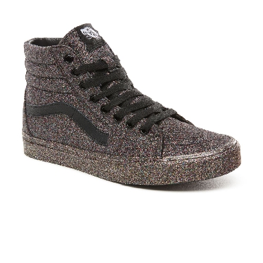 Vans Rainbow Glitter Sk8-Hi Classic Womens - (Rainbow Glitter) Black/Black VN0A38GEUKN Shoes