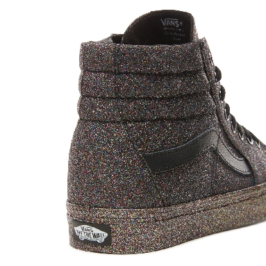 Vans Rainbow Glitter Sk8-Hi Classic Womens - (Rainbow Glitter) Black/Black VN0A38GEUKN Shoes