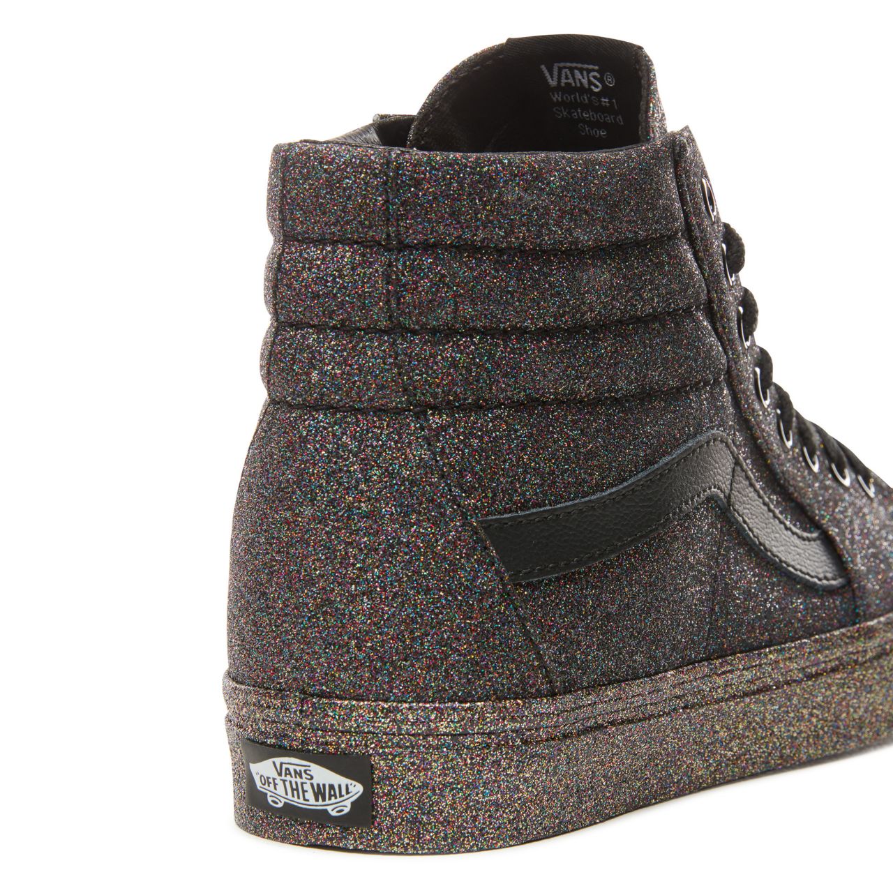 Vans Rainbow Glitter Sk8-Hi Classic Womens - (Rainbow Glitter) Black/Black VN0A38GEUKN Shoes