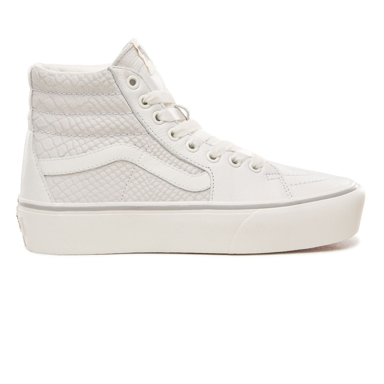 Vans Leather Sk8-Hi Platform 2.0 Classic Womens - (Leather) Snake/White VN0A3TKNUPK Shoes