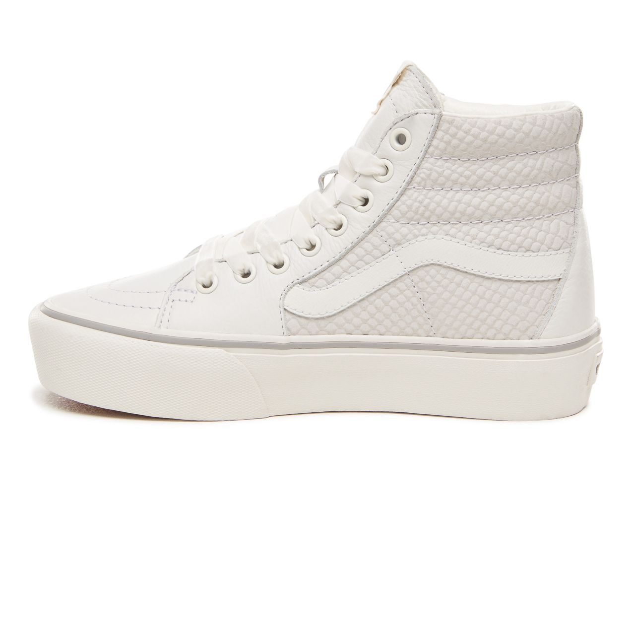 Vans Leather Sk8-Hi Platform 2.0 Classic Womens - (Leather) Snake/White VN0A3TKNUPK Shoes