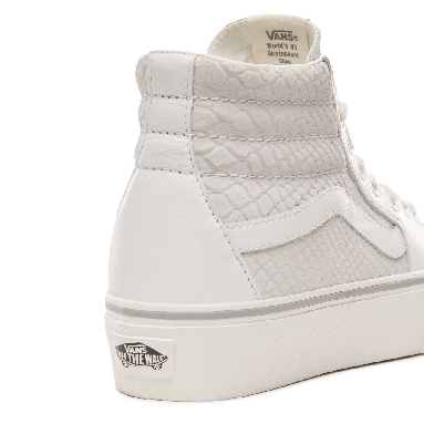 Vans Leather Sk8-Hi Platform 2.0 Classic Womens - (Leather) Snake/White VN0A3TKNUPK Shoes