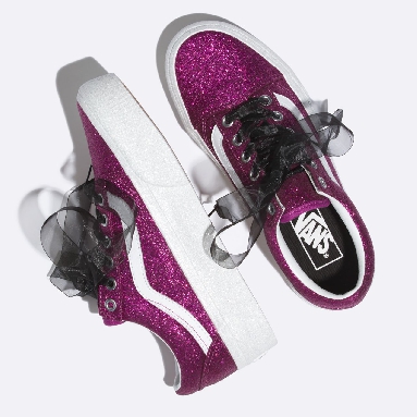 Vans Glitter Old Skool Platform Classic Womens - (Glitter) Wild Aster/True White VN0A3B3UUJQ Shoes