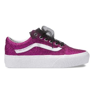 Vans Glitter Old Skool Platform Classic Womens - (Glitter) Wild Aster/True White VN0A3B3UUJQ Shoes