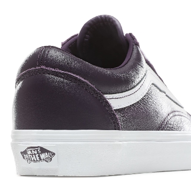 Vans Leather Old Skool Classic Womens - (Leather) Mysterioso/True White VN0A38G1VM9 Shoes