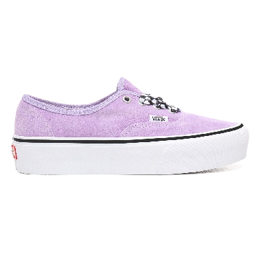 Vans Checkerboard Lace Authentic Platform 2.0 Classic Womens - (Checkerboard Lace) Violet Tulip/True White VN0A3AV8S1V Shoes