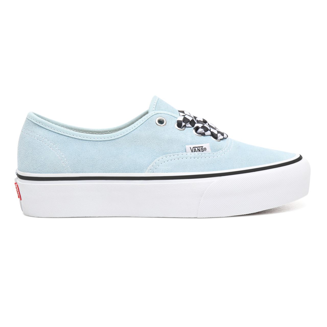 Vans Checkerboard Lace Authentic Platform 2.0 Classic Womens - (Checkerboard Lace) Cool Blue/True White VN0A3AV8S1X Shoes