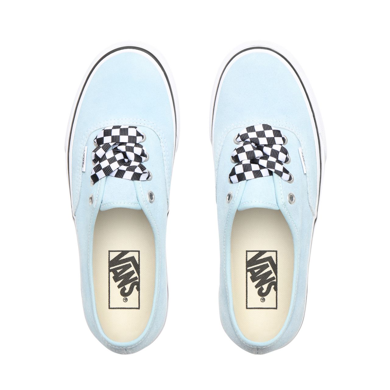 Vans Checkerboard Lace Authentic Platform 2.0 Classic Womens - (Checkerboard Lace) Cool Blue/True White VN0A3AV8S1X Shoes