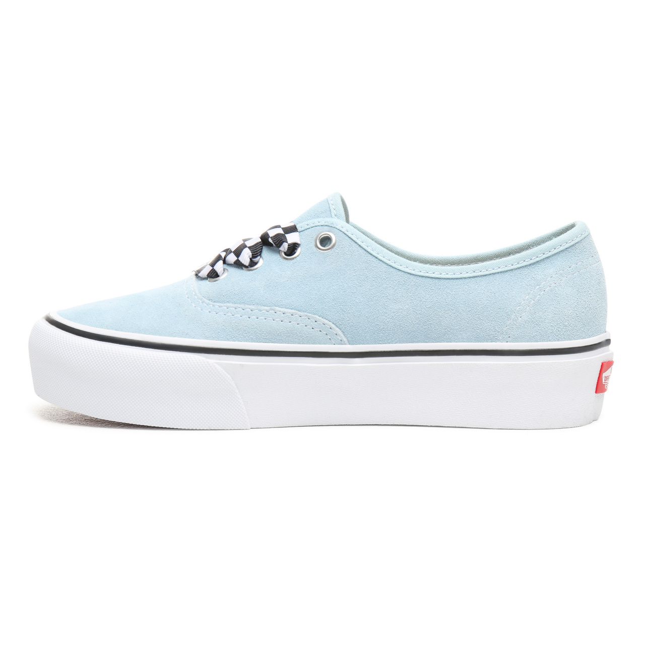 Vans Checkerboard Lace Authentic Platform 2.0 Classic Womens - (Checkerboard Lace) Cool Blue/True White VN0A3AV8S1X Shoes