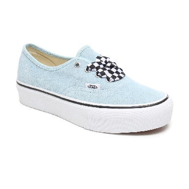 Vans Checkerboard Lace Authentic Platform 2.0 Classic Womens - (Checkerboard Lace) Cool Blue/True White VN0A3AV8S1X Shoes