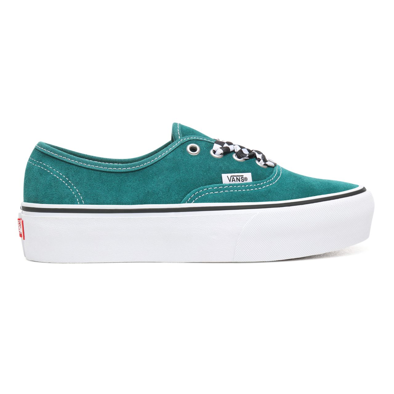 Vans Checkerboard Lace Authentic Platform 2.0 Classic Womens - (Checkerboard Lace) Quetzal Green/True White VN0A3AV8S1W Shoes