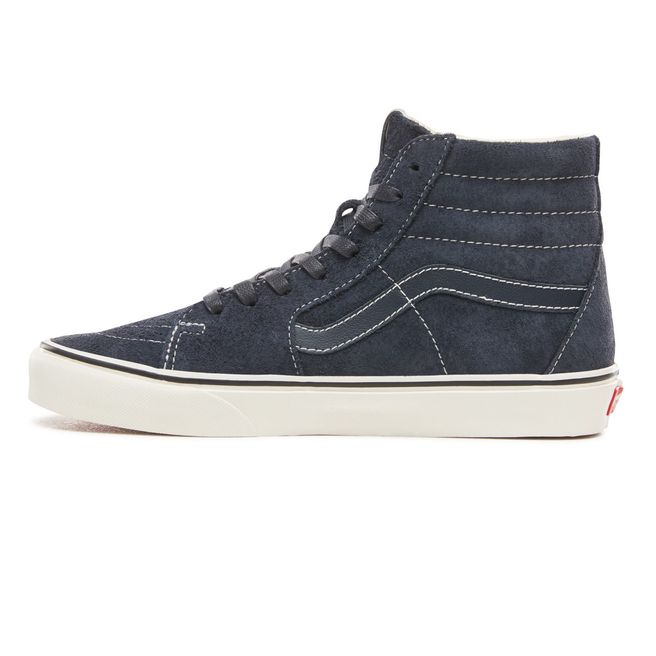 Vans Hairy Suede Sk8-Hi Classic Mens Womens - (Hairy Suede) Sky Captain/Snow White VN0A38GEULQ Shoes