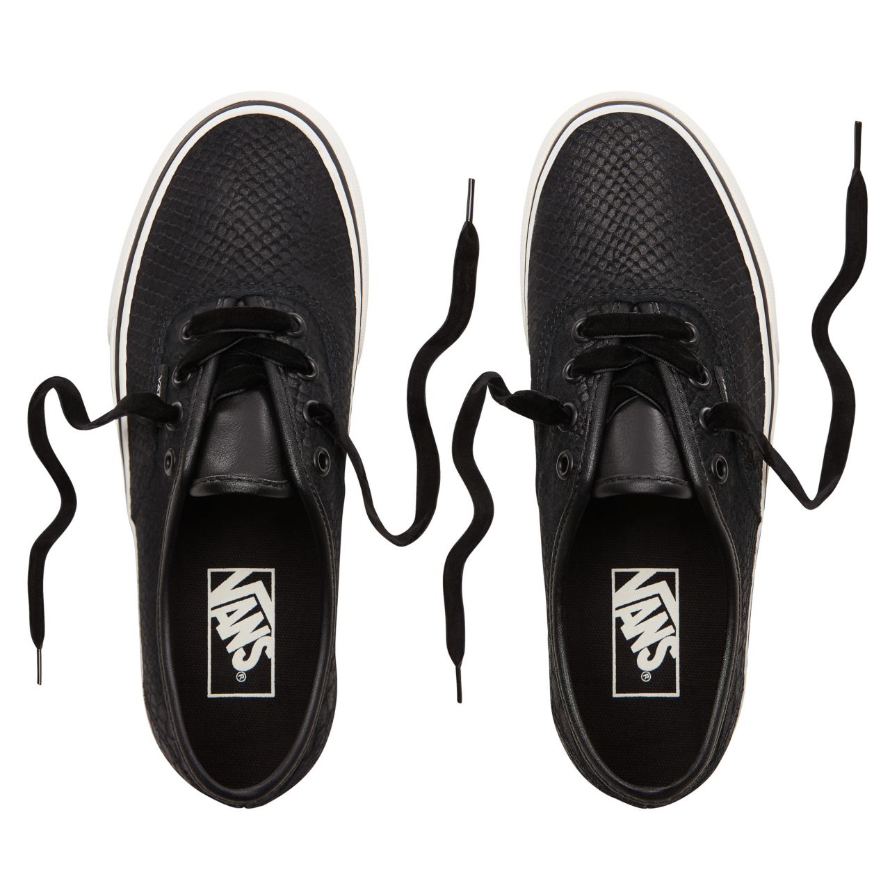 Vans Leather Authentic Platform 2.0 Classic Womens - (Leather) Snake/Black VN0A3AV8UQF Shoes