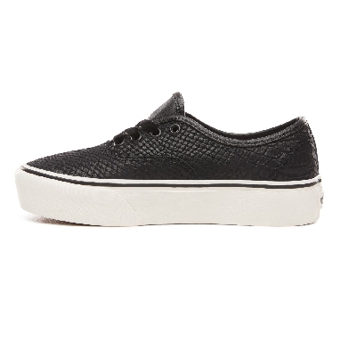 Vans Leather Authentic Platform 2.0 Classic Womens - (Leather) Snake/Black VN0A3AV8UQF Shoes