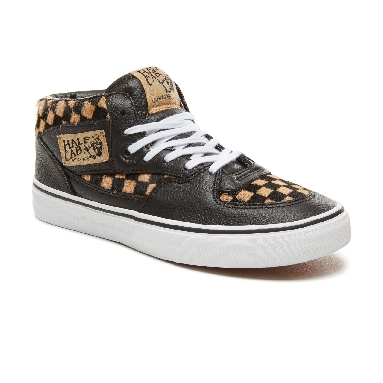 Vans Calf Hair Checkerboard Half Cab Classic Womens - (Calf Hair) Checkerboard/True White VA348EU76 Shoes