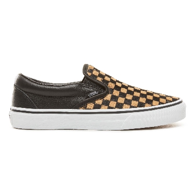 Vans Calf Hair Checkerboard Classic Slip-On Classic Womens - (Calf Hair) Checkerboard/True White VA38F7U76 Shoes