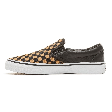 Vans Calf Hair Checkerboard Classic Slip-On Classic Womens - (Calf Hair) Checkerboard/True White VA38F7U76 Shoes