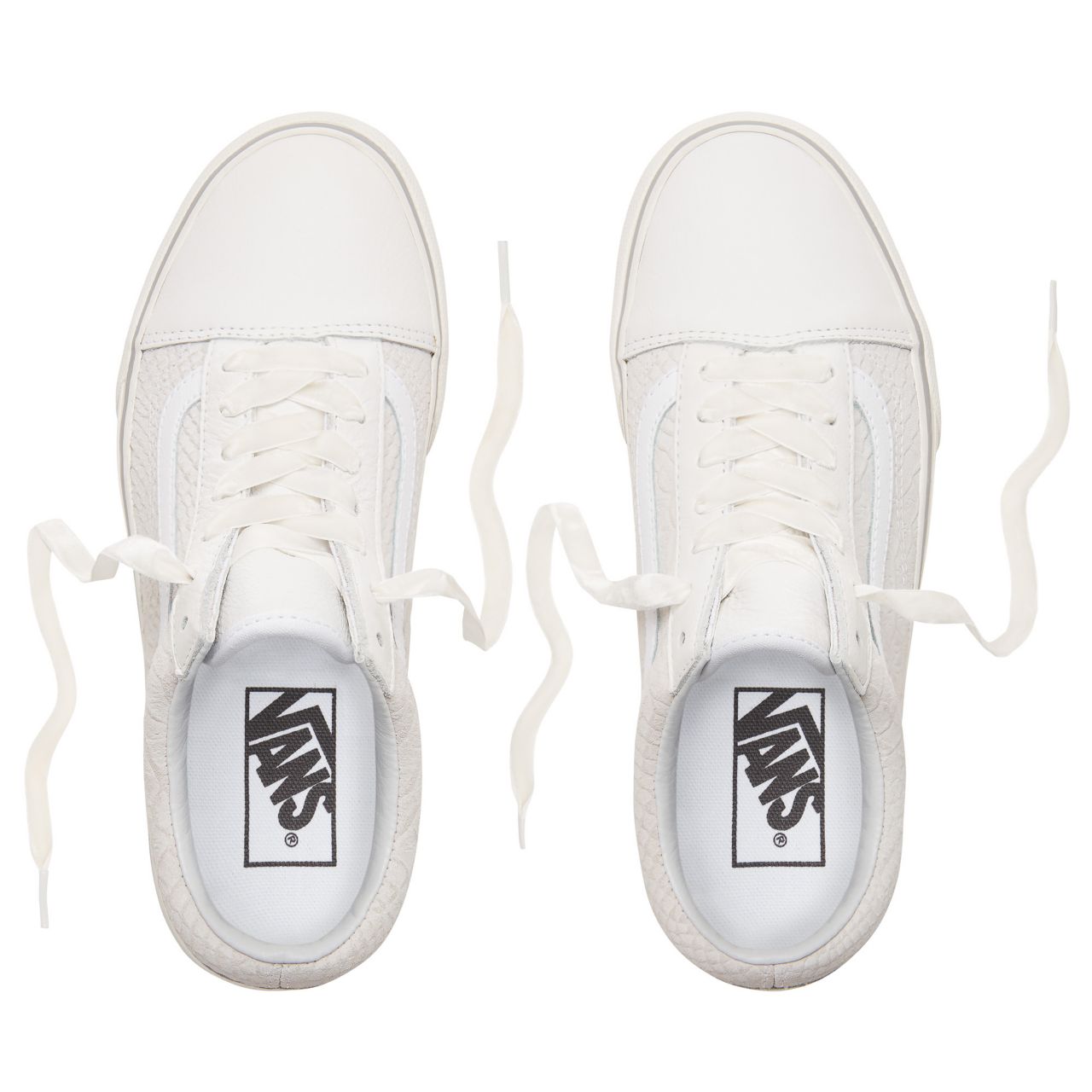 Vans Leather Old Skool Platform Classic Womens - (Leather) Snake/White VN0A3B3UUPK Shoes