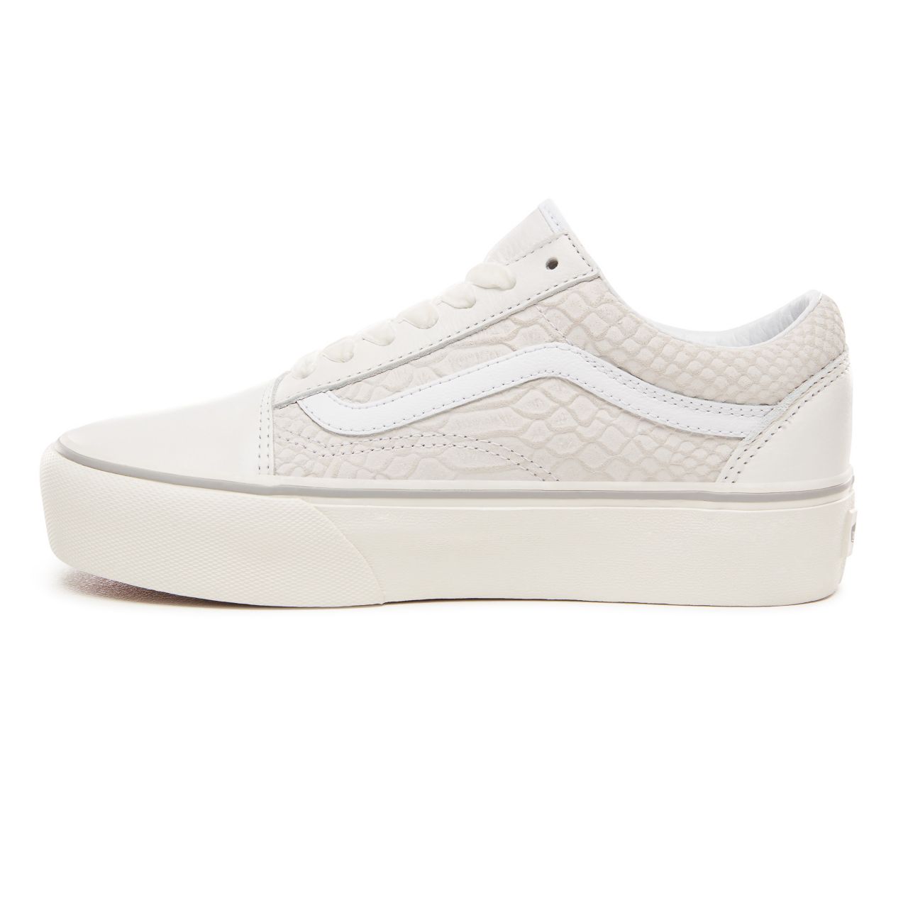 Vans Leather Old Skool Platform Classic Womens - (Leather) Snake/White VN0A3B3UUPK Shoes