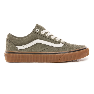 Vans Suede Old Skool Classic Womens - (Suede) Dusty Olive/Embossed Gum VN0A38G1UPD Shoes