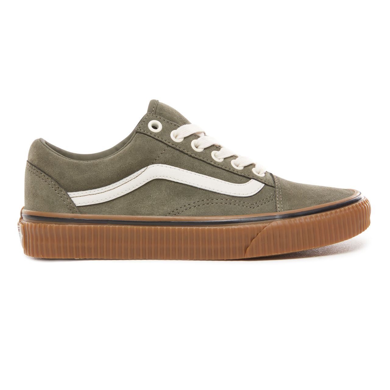 Vans Suede Old Skool Classic Womens - (Suede) Dusty Olive/Embossed Gum VN0A38G1UPD Shoes