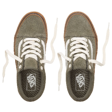 Vans Suede Old Skool Classic Womens - (Suede) Dusty Olive/Embossed Gum VN0A38G1UPD Shoes