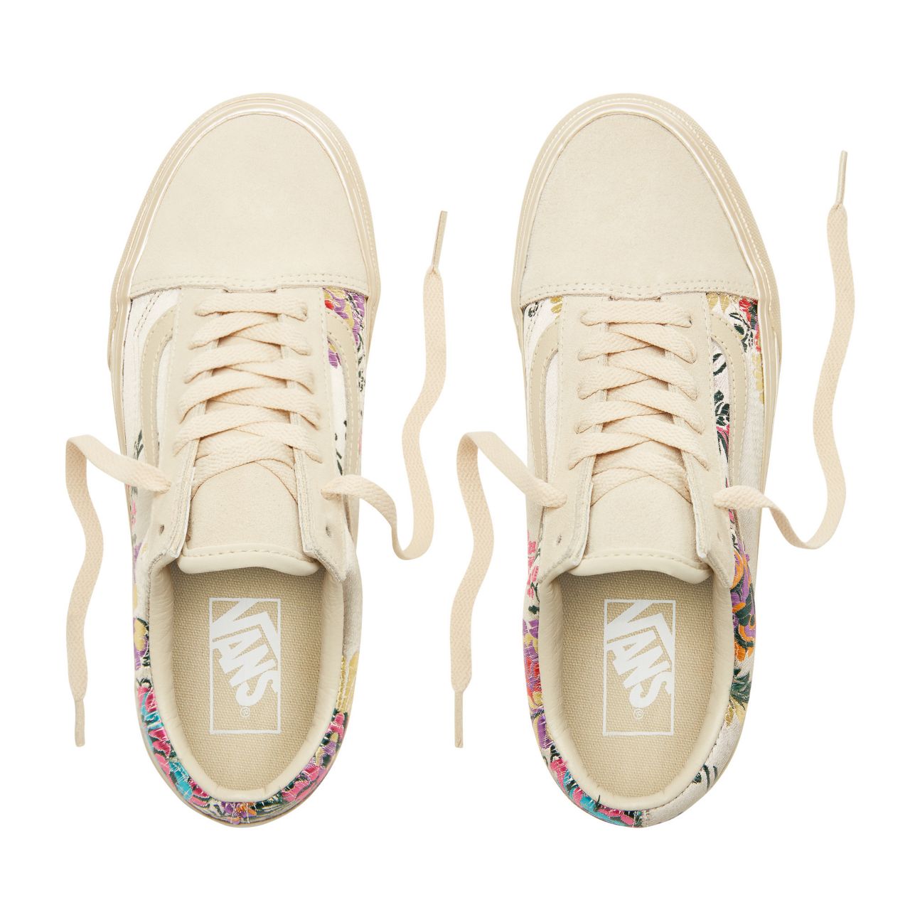 Vans Festival Satin Old Skool Classic Womens - (Festival Satin) Gold/Black VN0A38G1UND Shoes