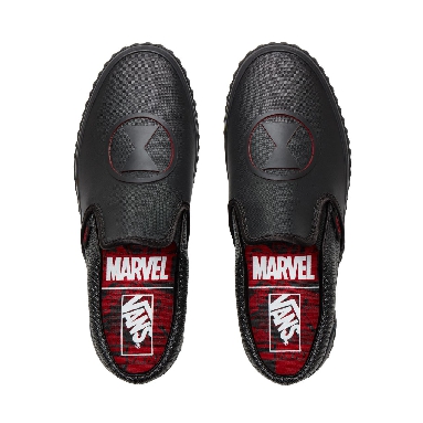 Vans X Marvel Classic Slip-On Classic Womens - (Marvel) Black Widow/Black VA38F7U7K Shoes