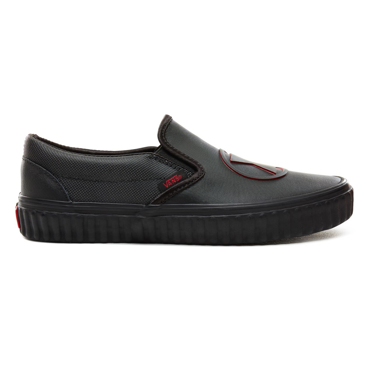 Vans X Marvel Classic Slip-On Classic Womens - (Marvel) Black Widow/Black VA38F7U7K Shoes