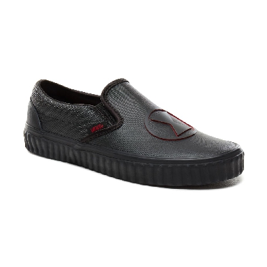 Vans X Marvel Classic Slip-On Classic Womens - (Marvel) Black Widow/Black VA38F7U7K Shoes