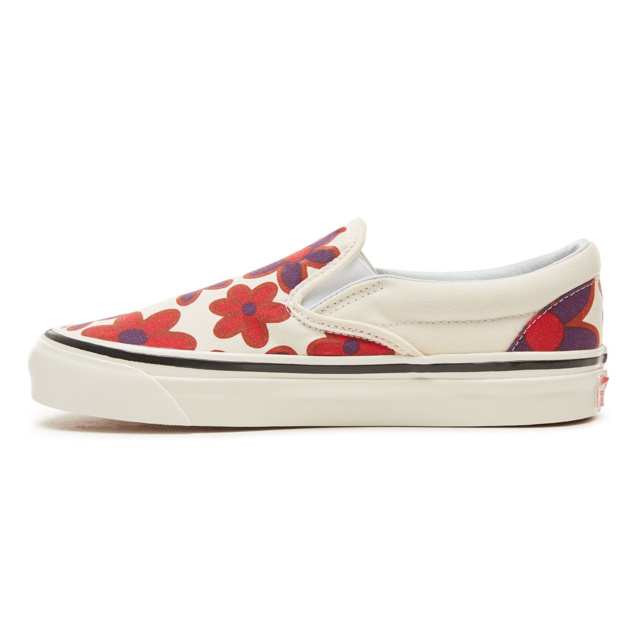 Vans Anaheim Factory Classic Slip-On 98 Classic Womens - (Anaheim Factory) Og White/Flower Power VA3JEXU7Y Shoes