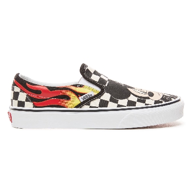 Vans Disney x Vans Classic Slip-On Classic Womens - (Disney) Mickey & Minnie/Checker Flame VN0A38F7UJ4 Shoes