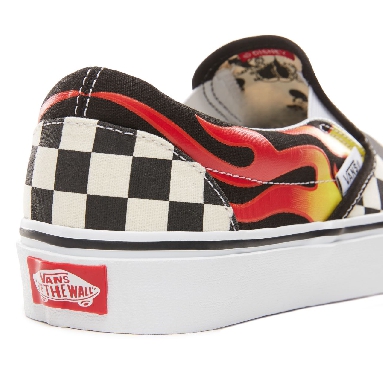 Vans Disney x Vans Classic Slip-On Classic Womens - (Disney) Mickey & Minnie/Checker Flame VN0A38F7UJ4 Shoes