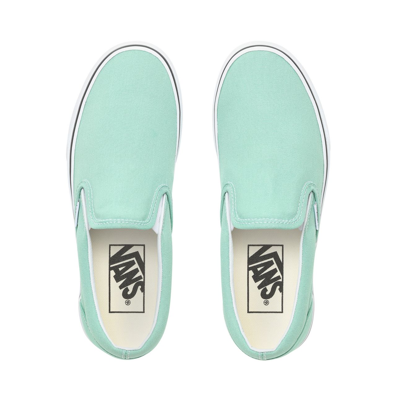 Vans Slip-On Classic Womens - Neptune Green/True White VN0A38F7VMX Shoes