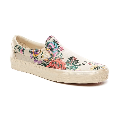 Vans Festival Satin Classic Slip-On Classic Womens - (Festival Satin) Gold/Gold VN0A38F7ULO Shoes