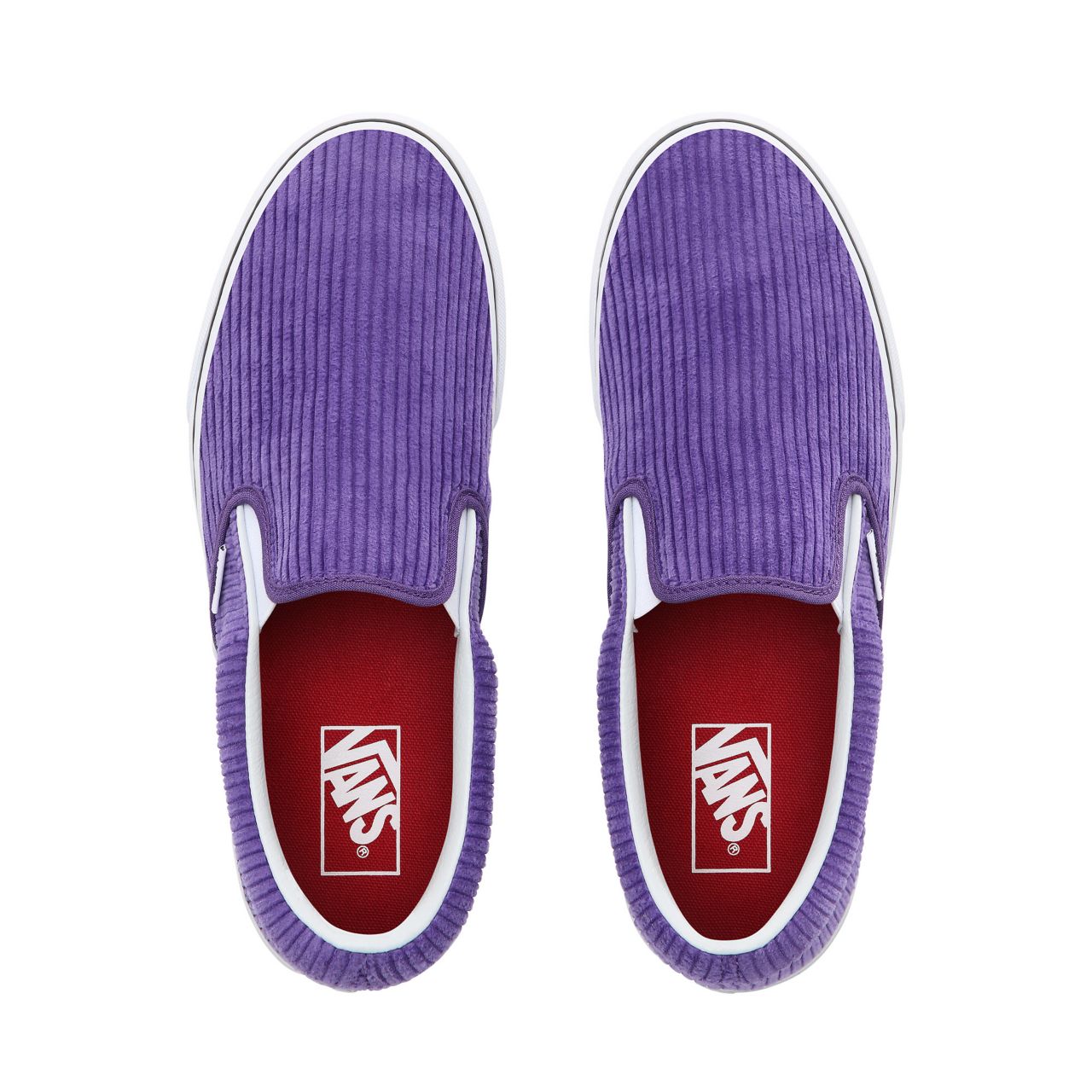 Vans Design Assembly Corduroy Slip-On Classic Womens - (Design Assembly) Heliotrope/True White VA38F7U7C Shoes