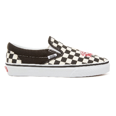 Vans Satin Patchwork Classic Slip-On Classic Womens - (Satin Patchwork) Checker/Rose VA38F7U7O Shoes