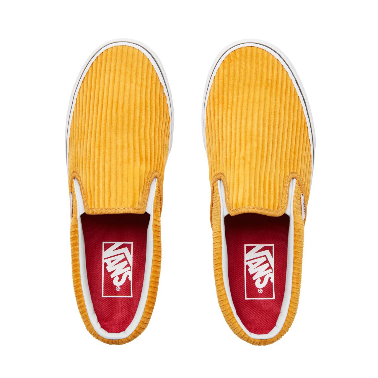 Vans Design Assembly Classic Slip-On Classic Womens - (Design Assembly) Sunflower/True White VA38F7U7D Shoes