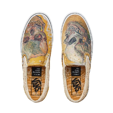 Vans x Van Gogh Museum Classic Slip-On Classic Womens - (Vincent Van Gogh) Skull/True White VA38F7U48 Shoes