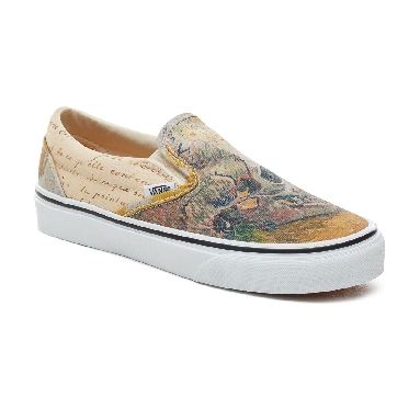 Vans x Van Gogh Museum Classic Slip-On Classic Womens - (Vincent Van Gogh) Skull/True White VA38F7U48 Shoes