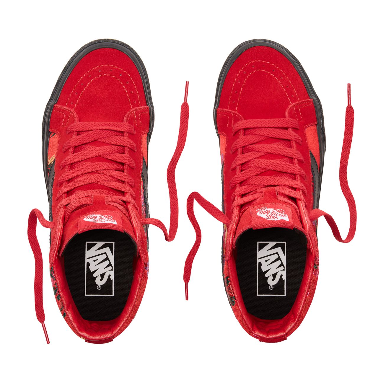 Vans Festival Satin Sk8-Hi Reissue Classic Womens - (Festival Satin) Red/Black VN0A2XSBULP Shoes