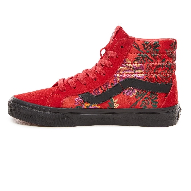 Vans Festival Satin Sk8-Hi Reissue Classic Womens - (Festival Satin) Red/Black VN0A2XSBULP Shoes