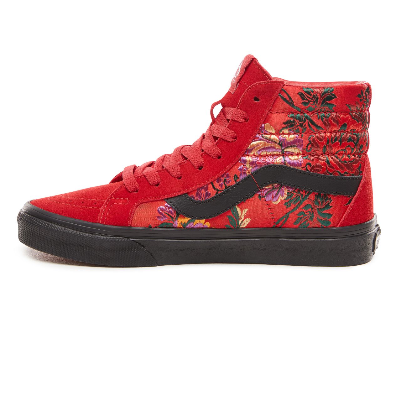 Vans Festival Satin Sk8-Hi Reissue Classic Womens - (Festival Satin) Red/Black VN0A2XSBULP Shoes